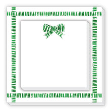 Load image into Gallery viewer, Lauren Dunn Green and White Striped Bow Notepad Duo