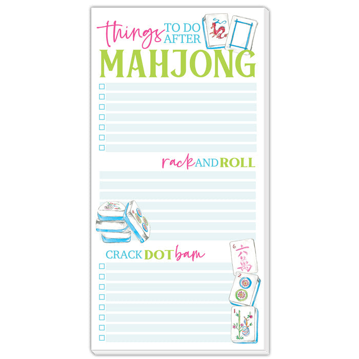 Things To Do After Mahjong Oversized Pad