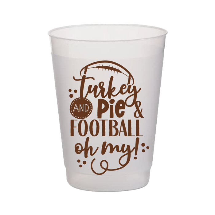 Turkey and Pie & Football Oh My! Frost Flex Cup