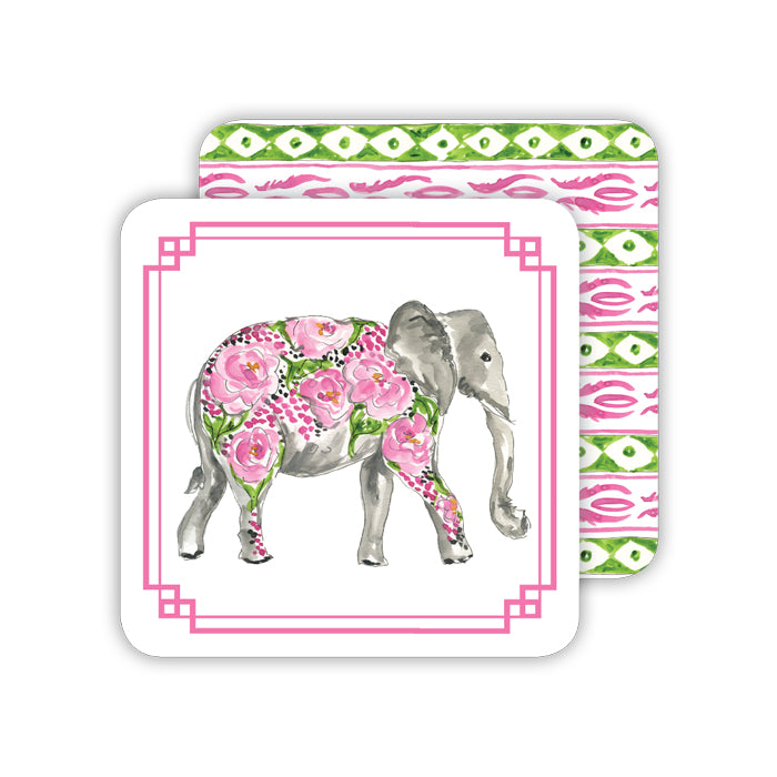 Pink Elephant Paper Coasters
