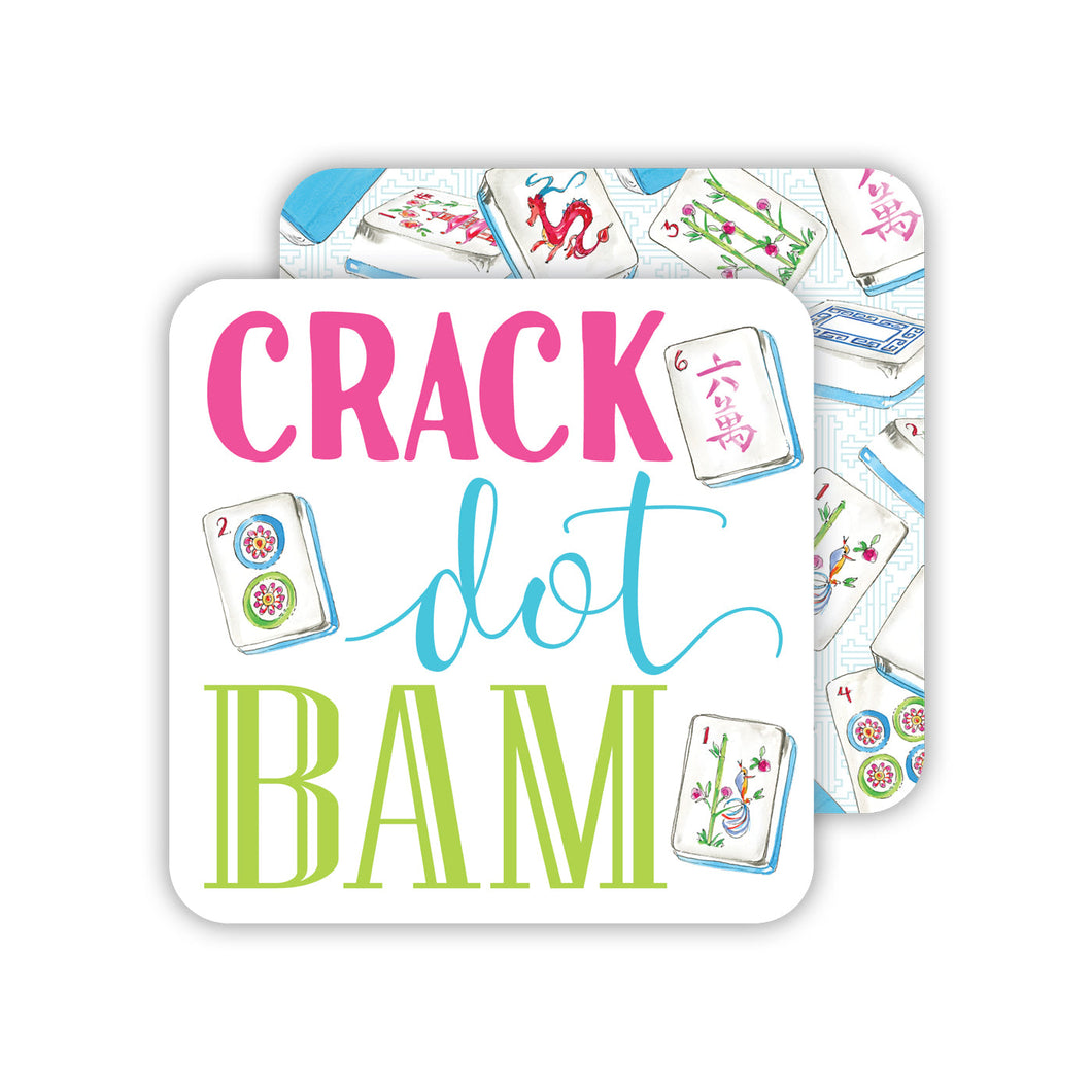 Crack Dot Bam Mahjong Paper Coasters