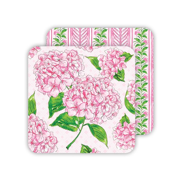Pink Hydrangea Paper Coasters