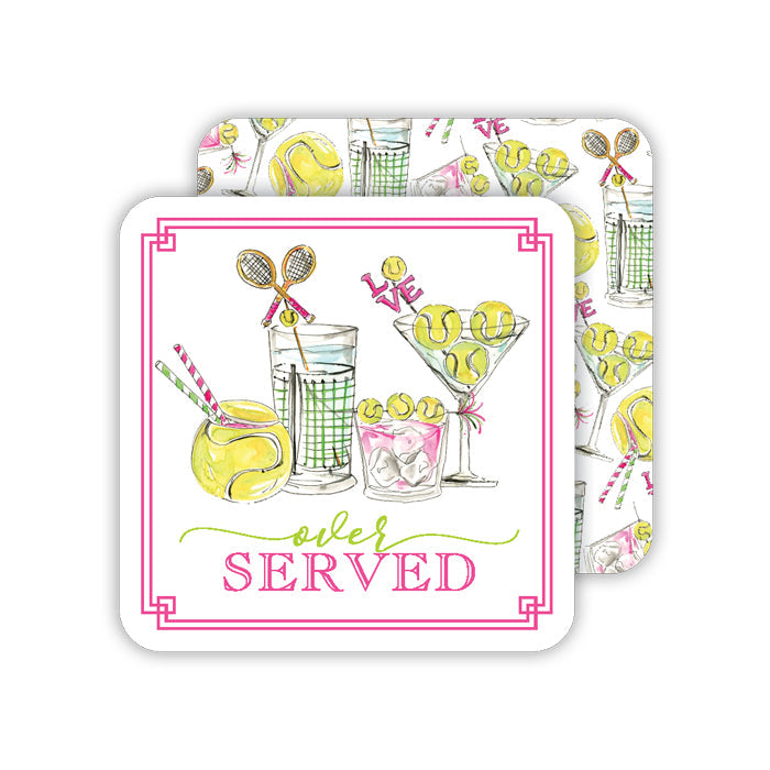 Tennis Cocktails Paper Coasters RosanneBECK Collections