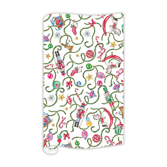 Traditional Christmas Toys Gift Wrap RosanneBECK Collections