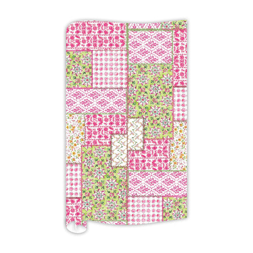 Pink Western Patchwork Gift Wrap