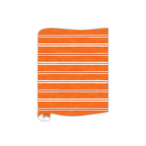 Orange & White Stripe Table Runner