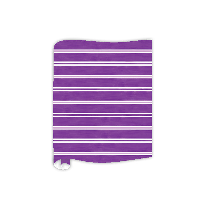 Purple & White Stripe Table Runner