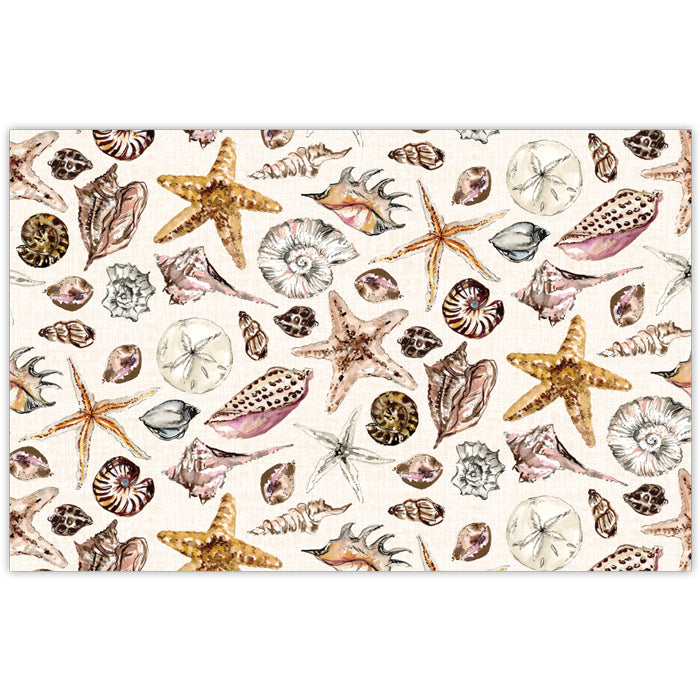 Coastal Seashell Pattern Placemats