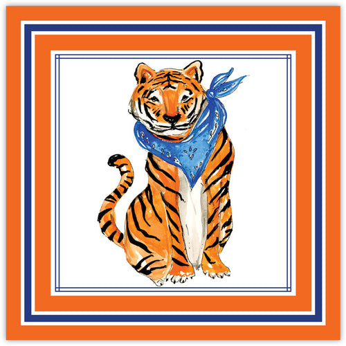 Orange & Blue Tiger Square Placemats
