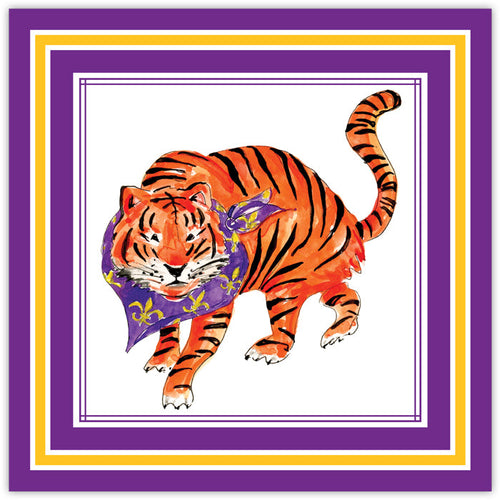 Purple & Gold Tiger Square Placemats
