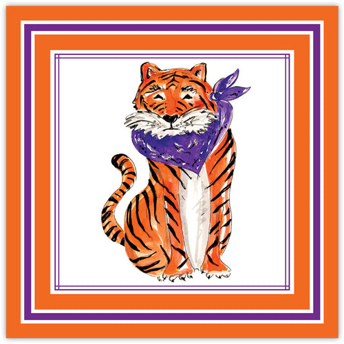 Orange & Purple Tiger Square Placemats
