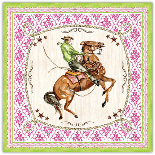 Pink Western Cowboy Square Placemats