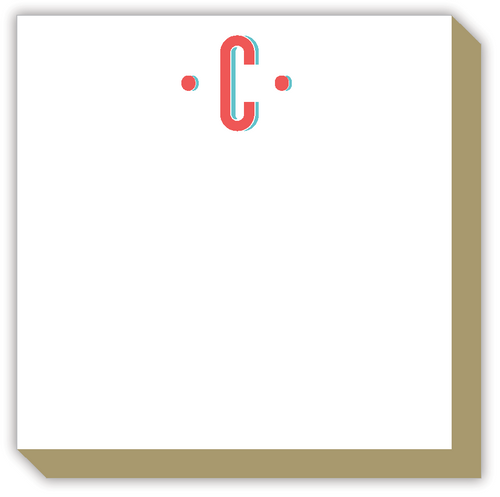 Color Block Monogram C Luxe Notepad