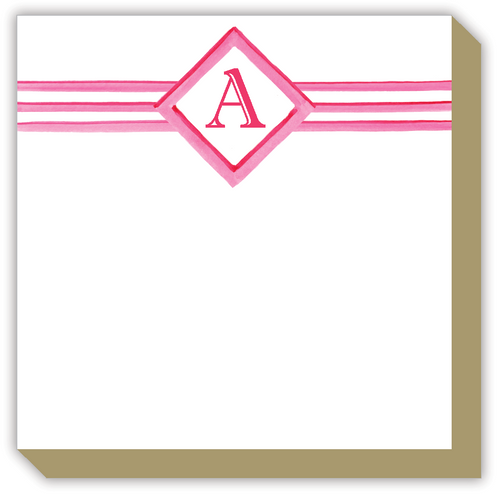 Lattice Monogram A Luxe Notepad