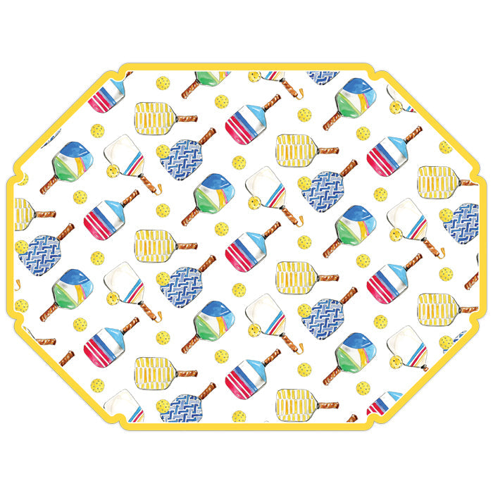 Pickleball Paddle Posh Die-Cut Placemats