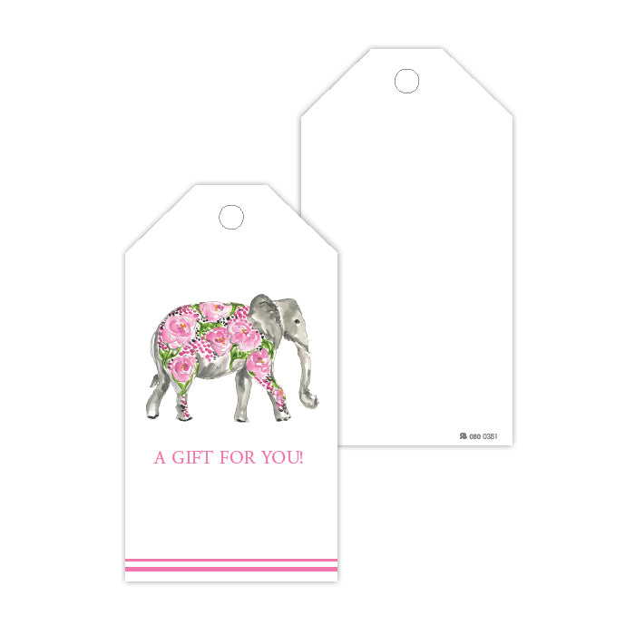 A Gift For You! Pink Elephant Gift Tags RosanneBECK Collections