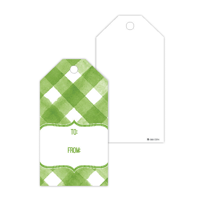 Green Buffalo Check Gift Tags – RosanneBECK Collections