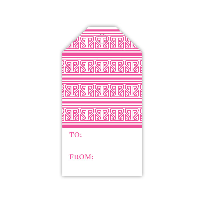 Hot Pink Lattice Gift Tags