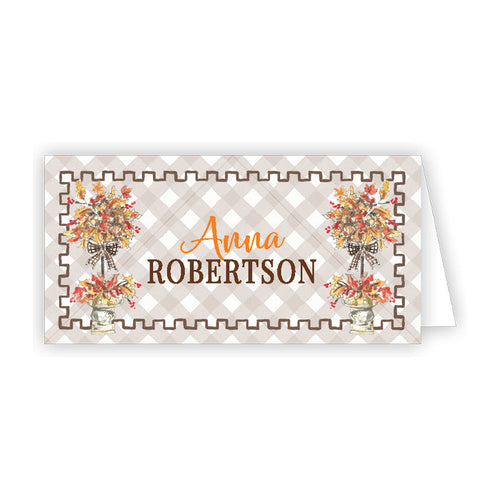 Fall Topiaries Place Card