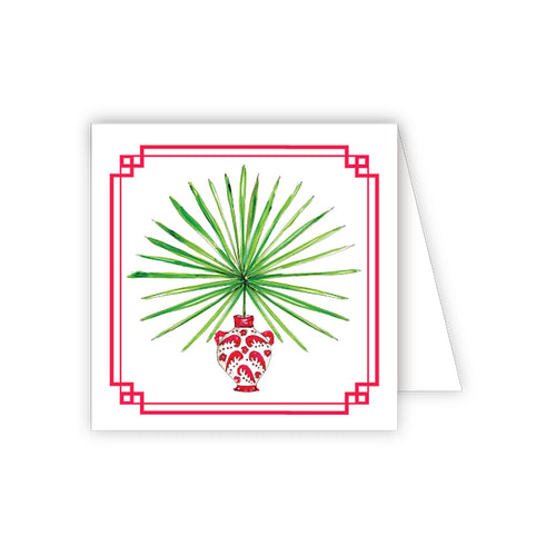 Handpainted Potted Palm-Pink Enclosure Card