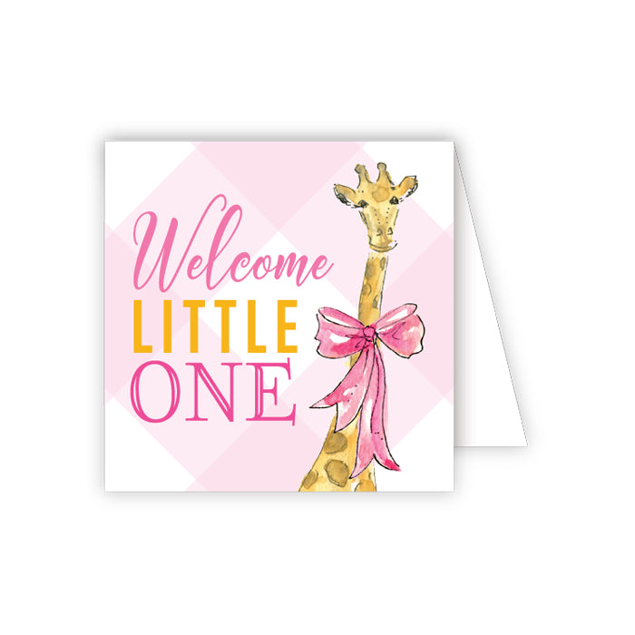 Pink Giraffe Enclosure Card