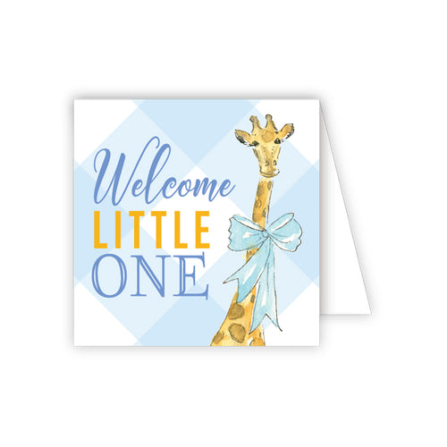 Blue Giraffe Enclosure Card
