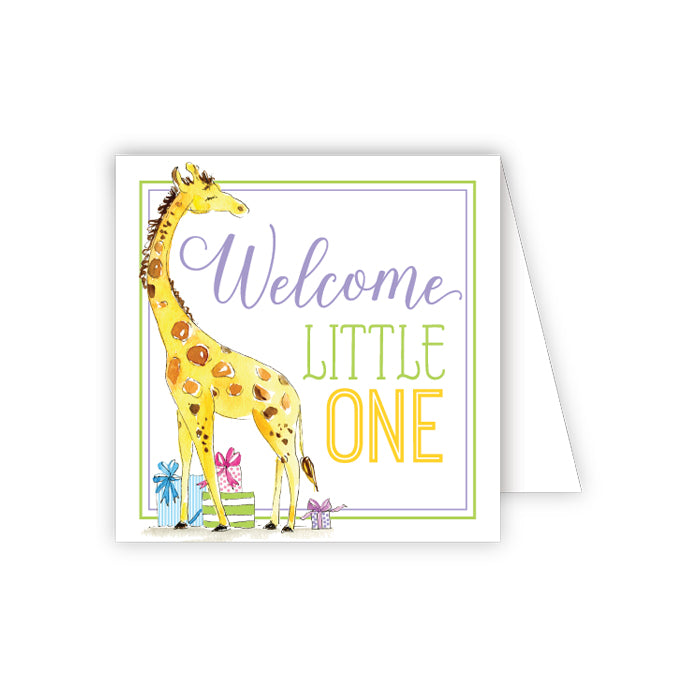 Welcome Little One Giraffe with Gifts Enclosure Card
