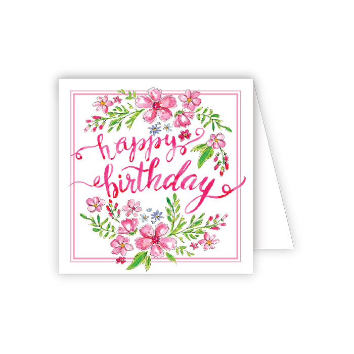 Happy Birthday Flowers Enclosure Card