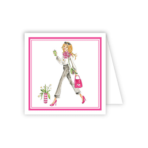 Pink Fashionista Enclosure Card