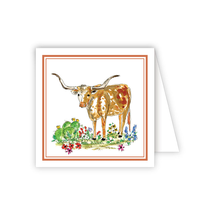 Texas Longhorn Enclosure Card