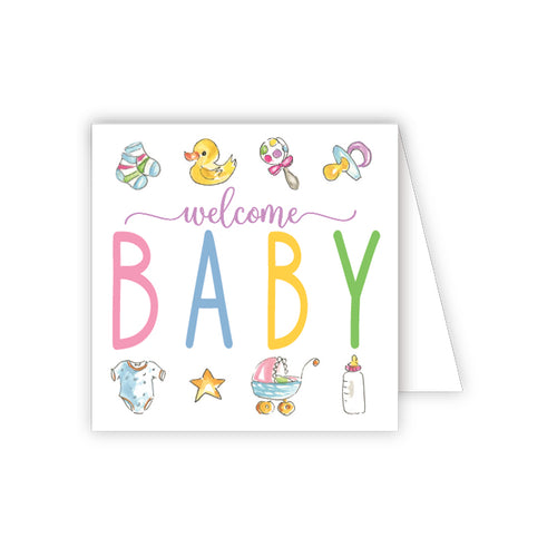 Baby Shower Icons Enclosure Card