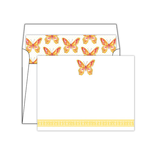 Handpainted Butterfly Social Set