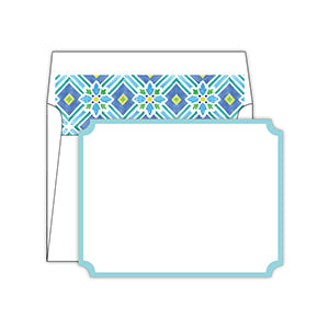 Turquoise with Blue and Green Tiles Liner Social Set