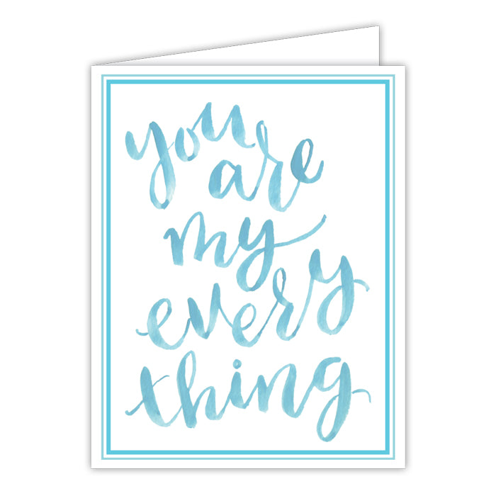 Handpainted You Are My Everything Small Folded Greeting Card