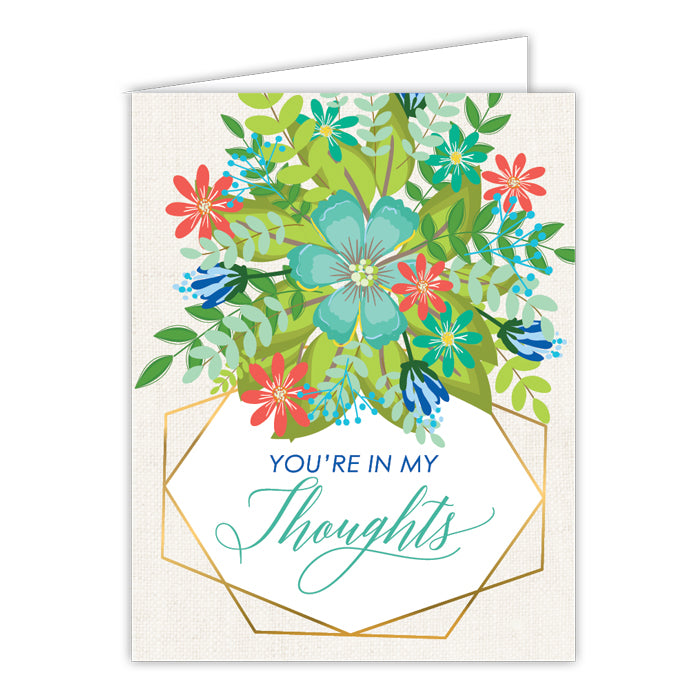 You're In My Thoughts Spring Blossoms Small Folded Greeting Card