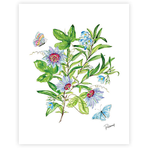 Blue Botanical Art Print I