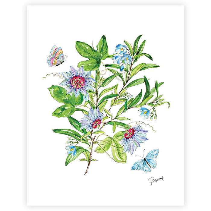 Blue Botanical Art Print I