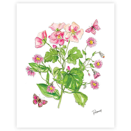 Pink Botanical Art Print II