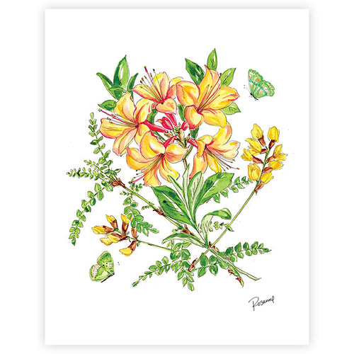 Green Botanical Art Print I