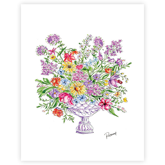 Lavender Botanical Vase Art Print