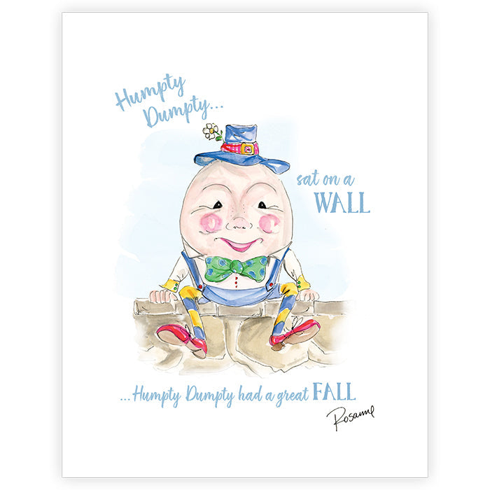Hand Painted Humpty Dumpty Art Print