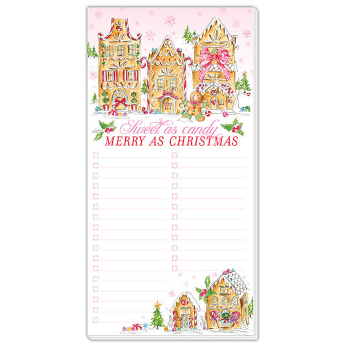 Sweet As Candy Pink Gingerbread Houses Oversized Pad