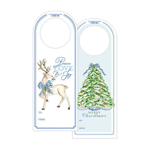 Winter Wonderland Blue Wine Tags