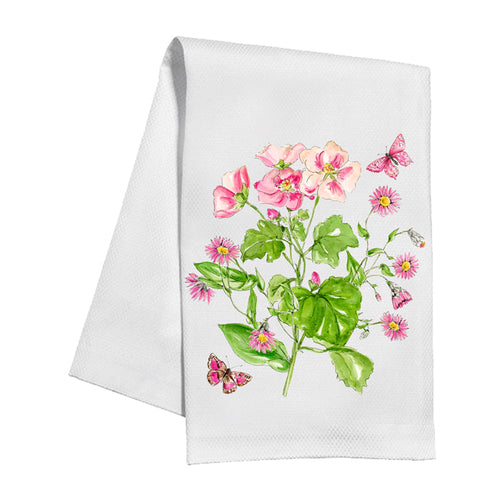Pink Botanical Kitchen Towel II