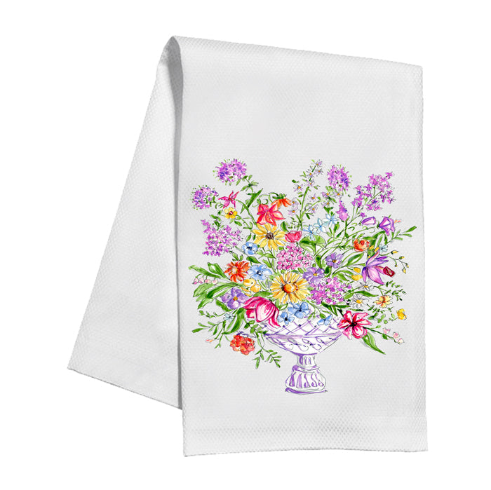 Lavender Botanical Vase Kitchen Towel