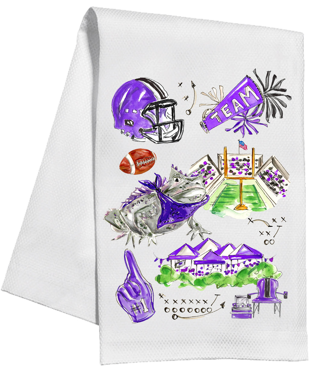TCU Icons Kitchen Towel