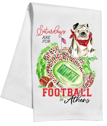 "Saturdays are for football in Athens" Kitchen Towel
