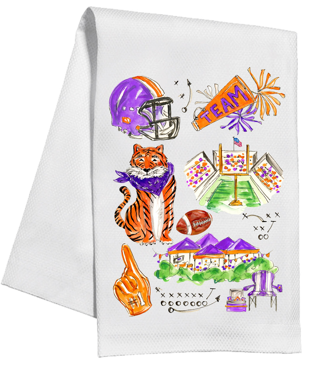 Clemson Icons Kitchen Towel