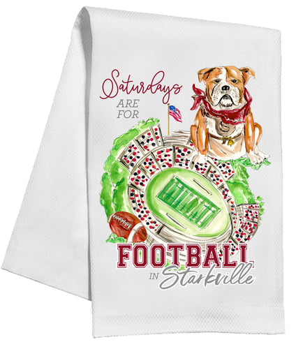 "Saturdays are for Football in Starkville" Kitchen Towel