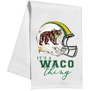 "It's A Waco Thing" Bear Helmet Kitchen Towel